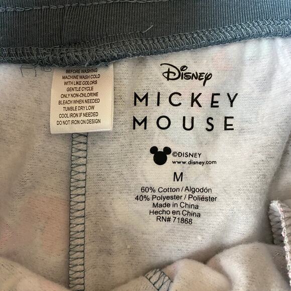 Disney Mickey and Welcome Friends Sweatpants Women M Gray Loungewear Comfort NEW - Picture 4 of 8